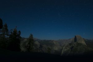 Glacier Point lookout over the whole valley @ 2:10am