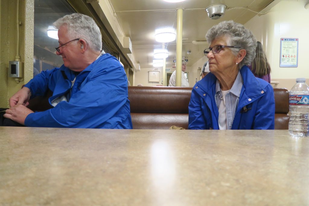 Stayed with our dear friends Maxine and Albert in Port Angeles, WA. Here Maxine and her son Shawn and I on the ferry on our way back from Victoria, British Columbia.