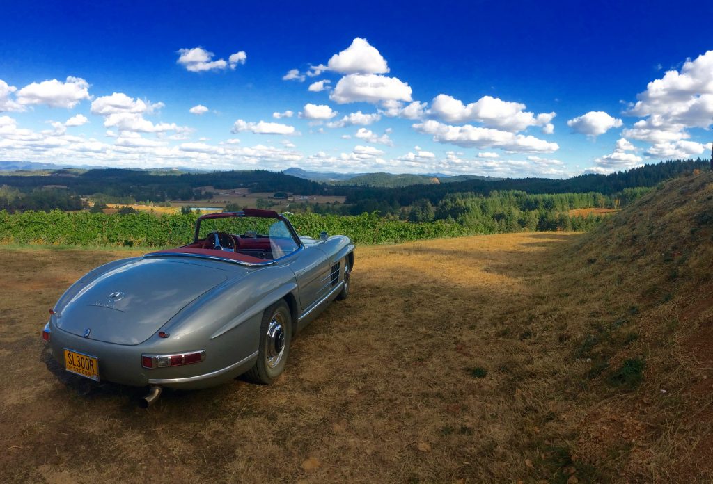 While in Eugene my family celebrated my birthday by going on a wine tour of the area! This beautiful Mercedes-Benz 300l was parked at one of the wineries! 