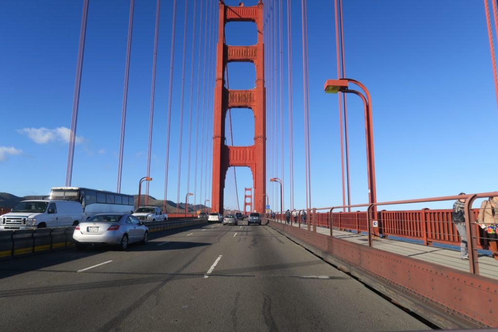 Driving over the golden gate on a gorgeous day!