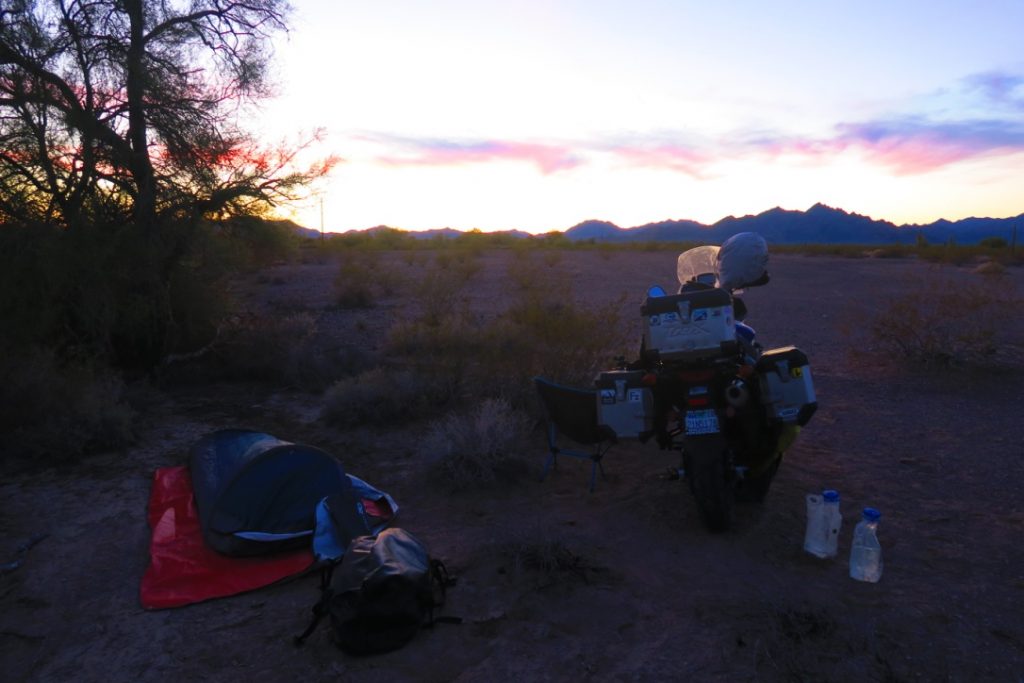 My great spot on BLM land just to the south of Quartzsite, Arizona. 