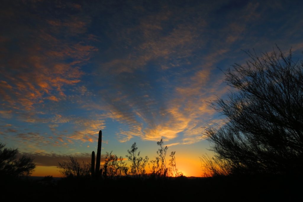 Sunset in Tucson, AZ. Stayed at this really nice mountain park just to the west of the town.