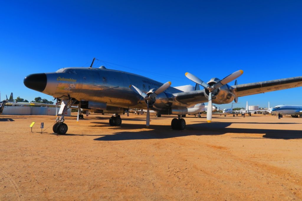 A Lockheed L-1049 Super Constellation. My grandmother (My dads mom) flew on one in Africa on one of her visits to Mozambique.